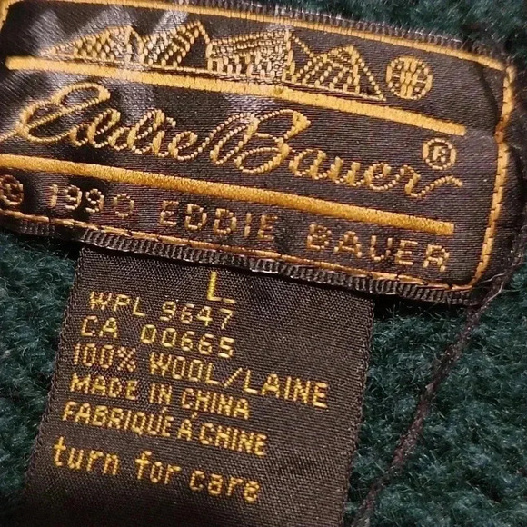 Vintage 1990 Eddie Bauer wool reindeer sweater - Picture 3 of 3